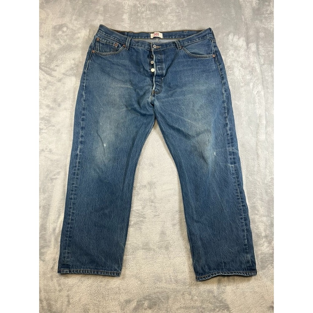 Vintage Levis 501 Jeans Mens 42x30 Blue Regular Straight Denim Button Fly Y2K